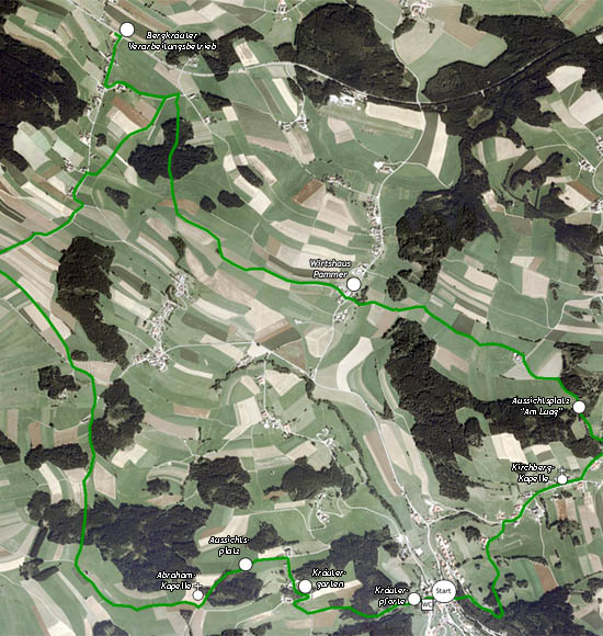 Karte BKW -  Themenweg: "Bergkräuter-Weg"